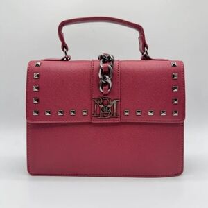 Elegant Pink Handbag with Studded Detail